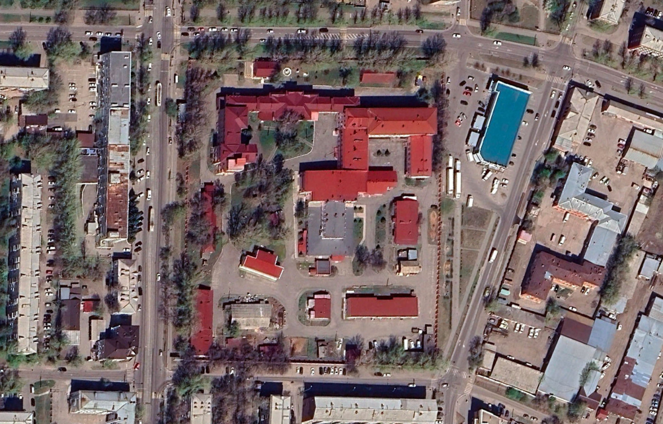 
					A satellite image of the Anti-Plague Institute of Siberia and the Far East in Irkutsk.					 					Google / Airbus / Handout via REUTERS				
