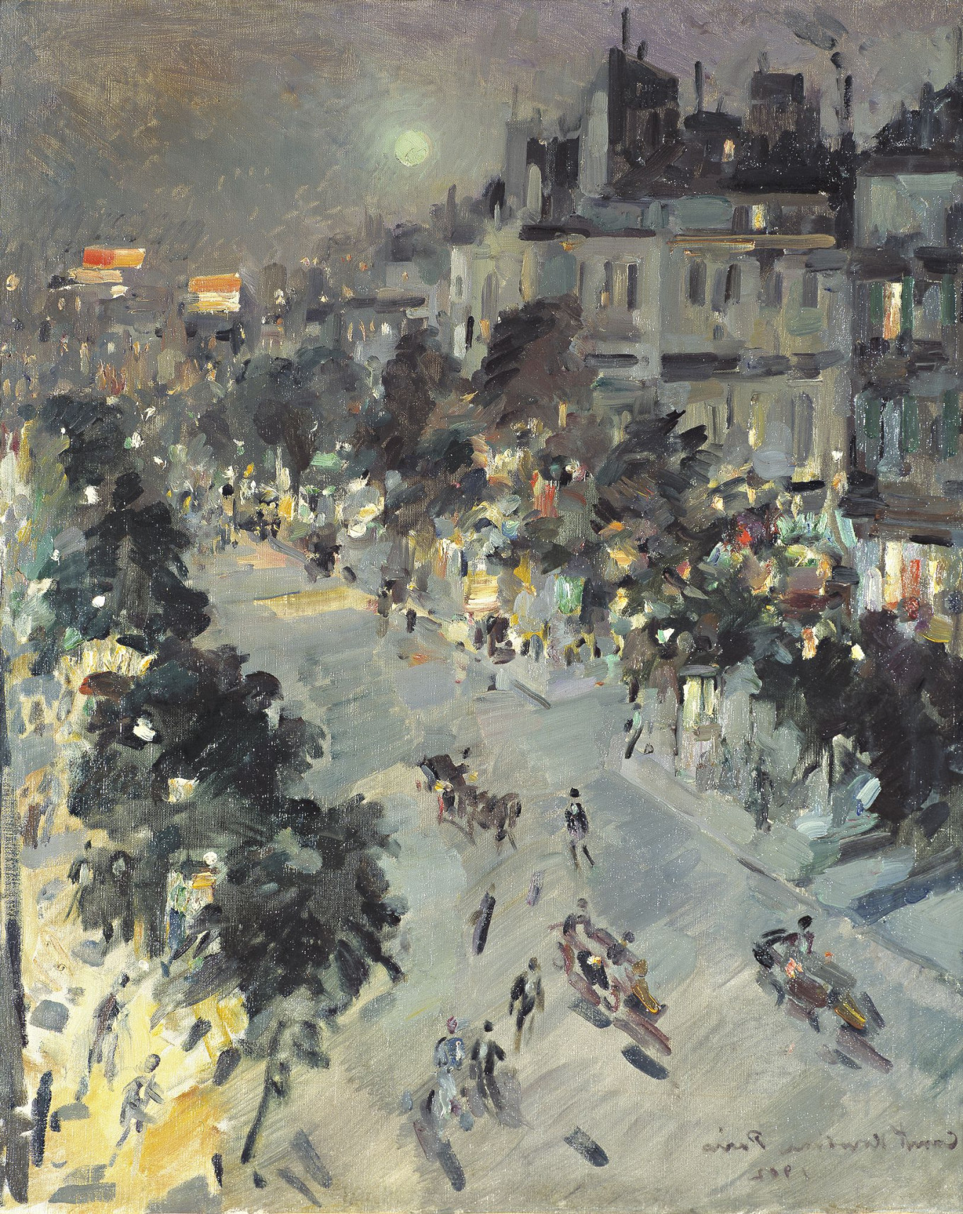 Konstantin Korovin melukis pandangannya tentang Paris pada tahun 1912.  Andrei Shikin