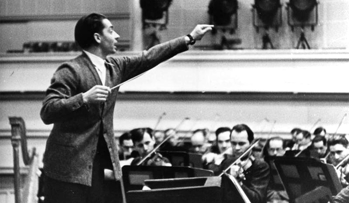 
					Conductor Herbert von Karajan.					 					Bundesarchiv (CC BY-SA 3.0)				