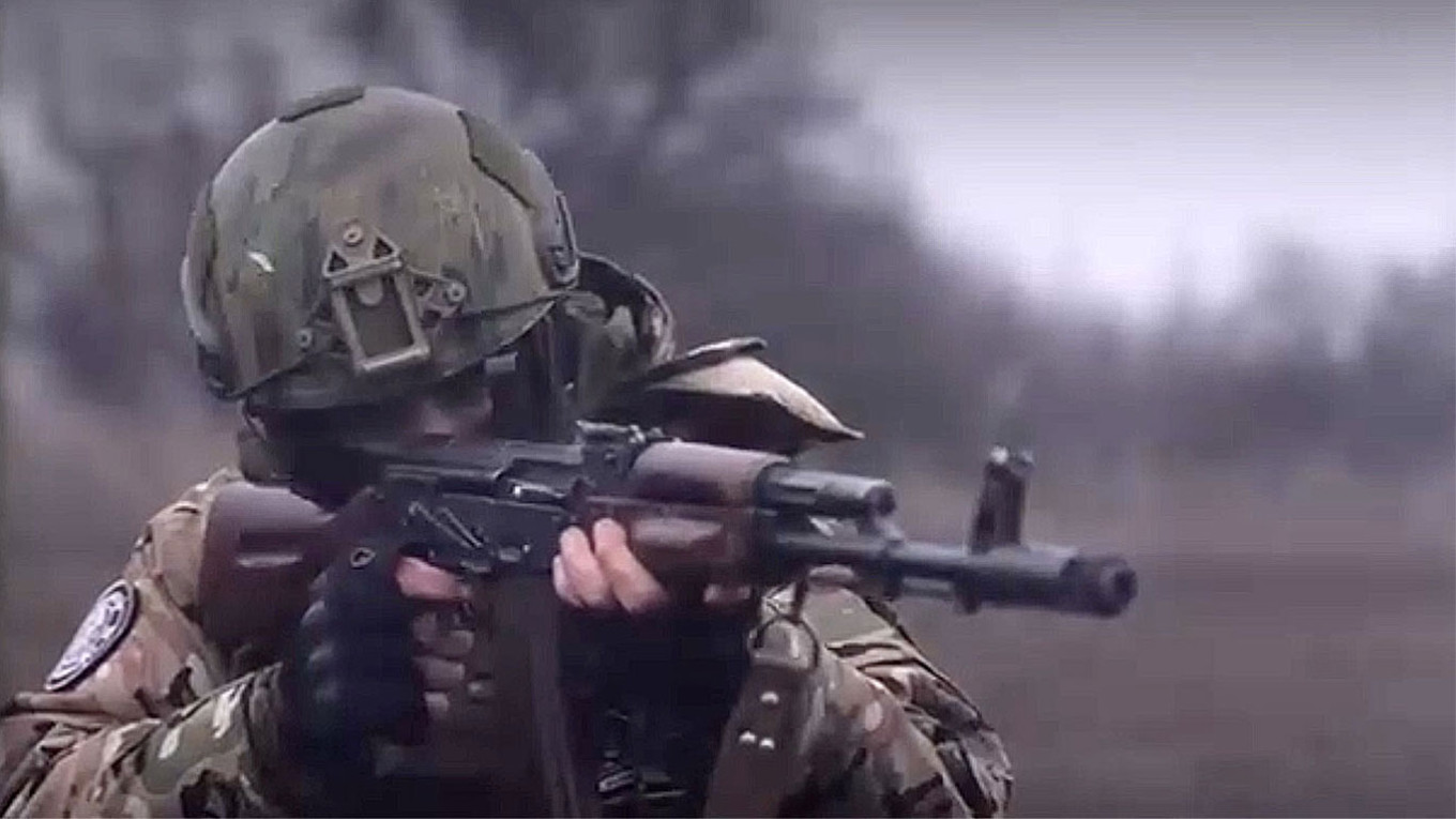
					The Storm-Z penal military unit fighter.					 					Solovyov LIVE / Rutube				
