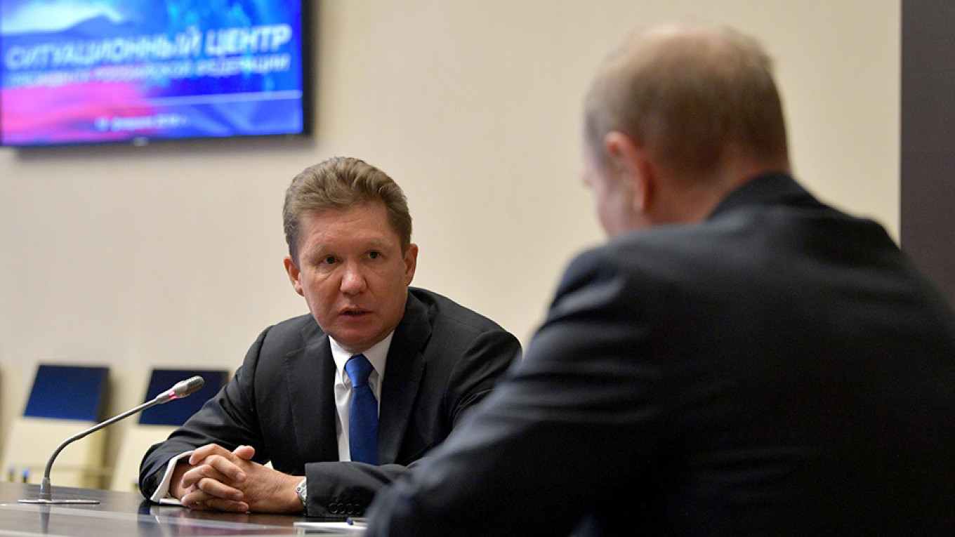 
										 					Vladimir Putin with Gazprom's Alexei Miller / Kremlin.ru				