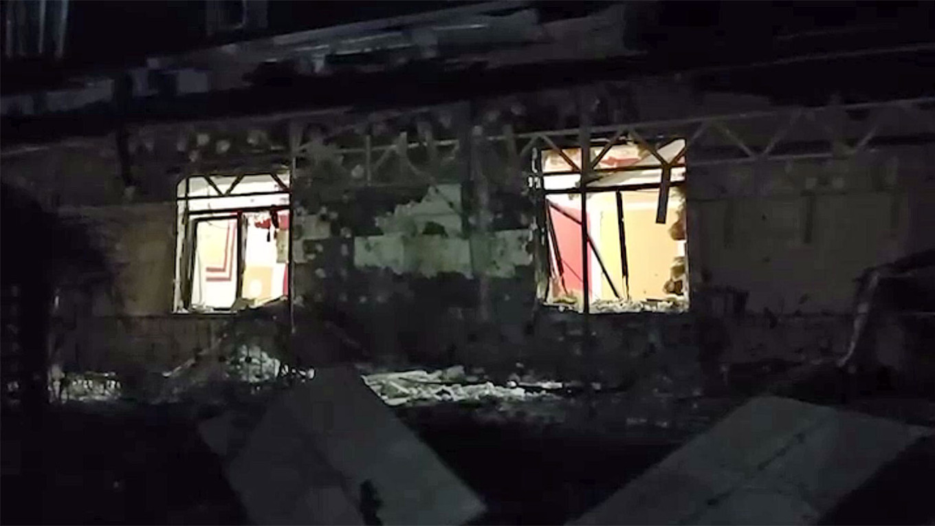 
					The Shesh-Besh cafe in Donetsk where Rogozin was allegedly wounded.					 					t.me/KremlinRussian				