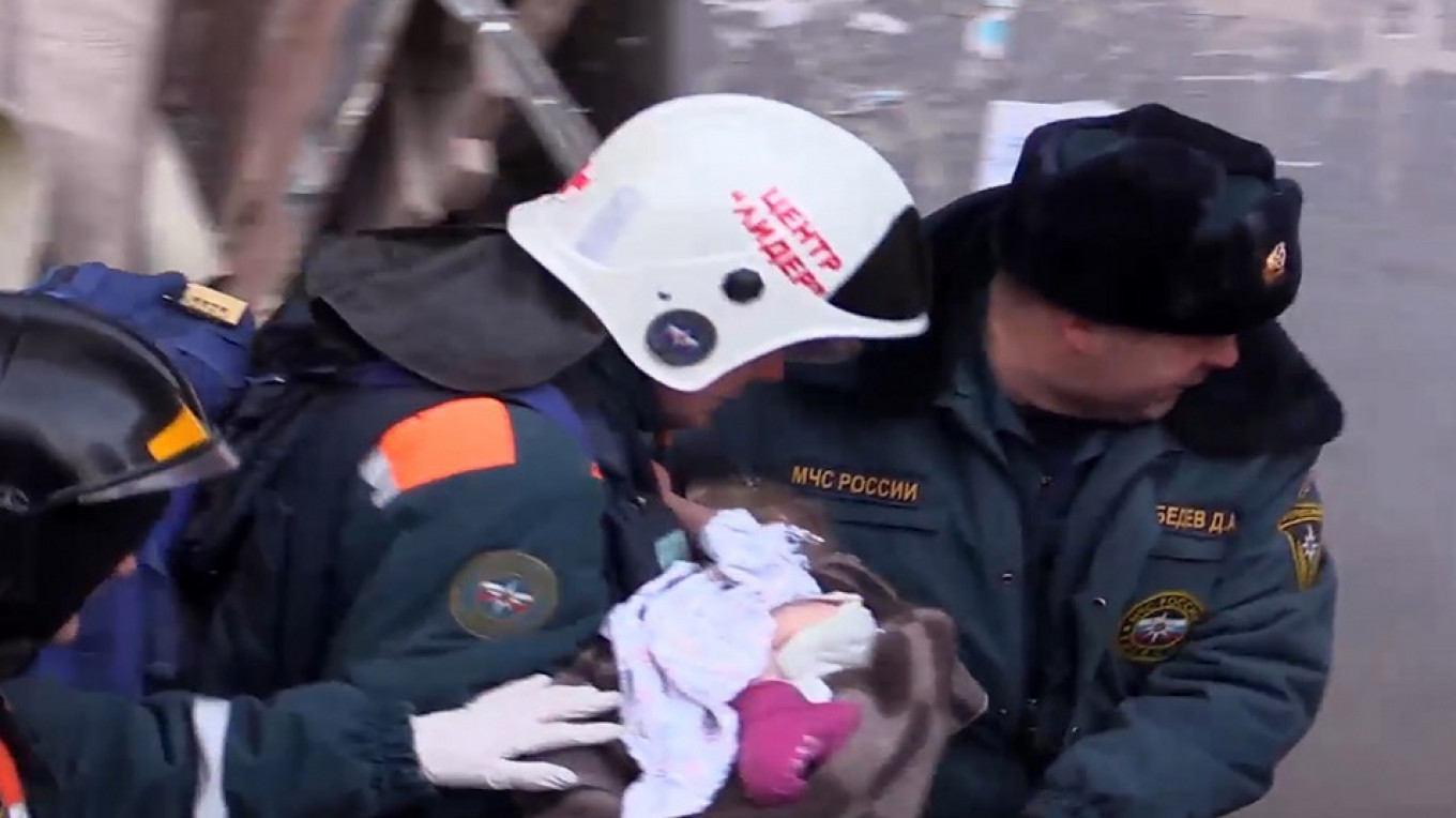 Baby Boy Found Alive After 35 Hours Under Rubble After Russia Blast