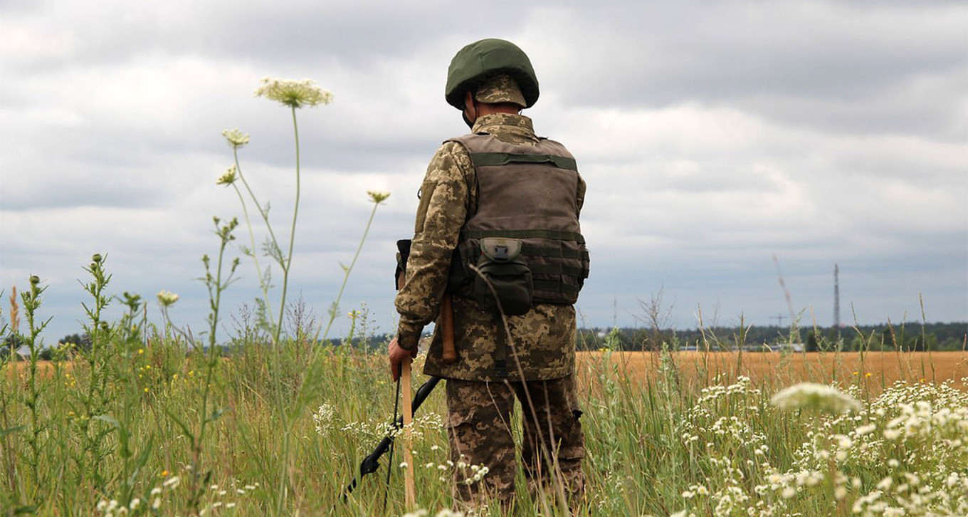 
					A Ukrainian sapper at work.					 					Military Media Center / Ukrainian Ministry of Defense				