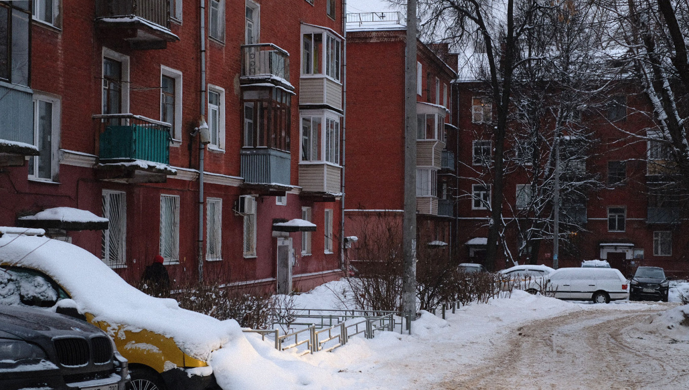
					Apartment blocks in Podolsk, Moscow region.					 					MT				