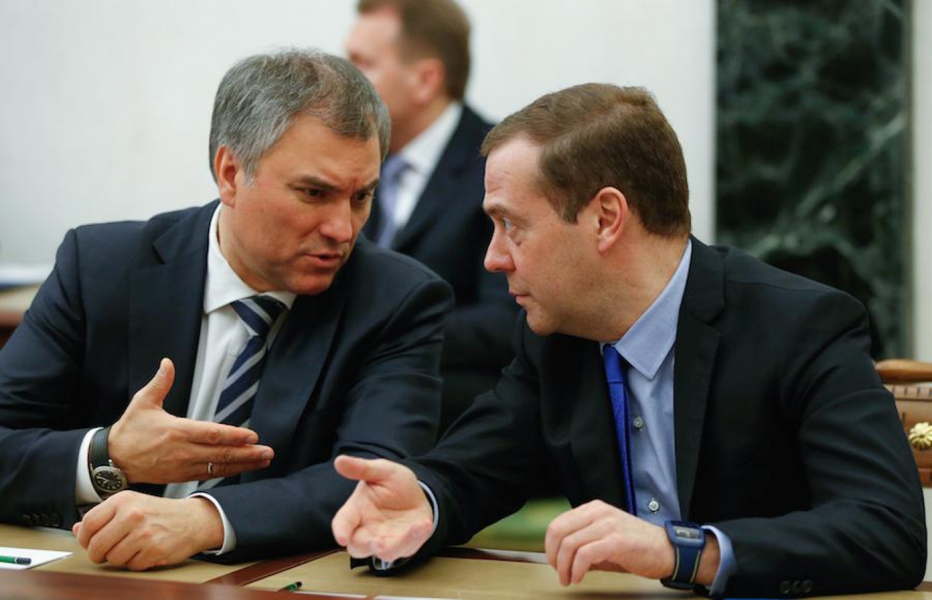 Duma Speaker Urges Politicians Not to Investigate Medvedev Corruption ...