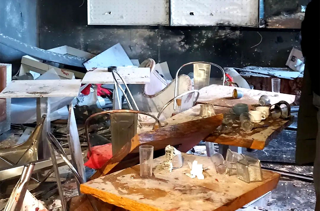 
					The aftermath of the explosion in Street Food Bar No. 1.					 					Provided by Eduard Omelchenko				