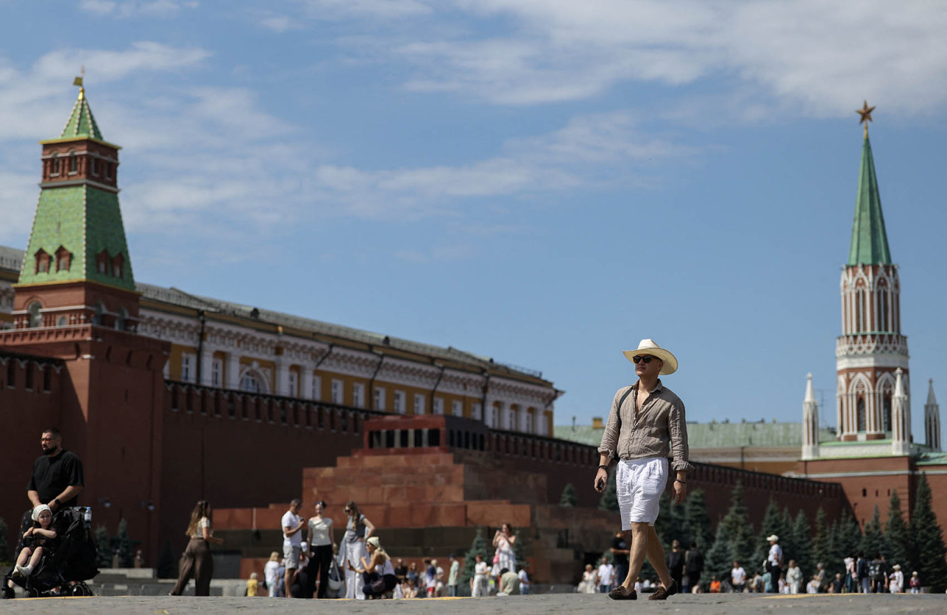 
					A man walks on Red Square in Moscow.					 					 REUTERS / Ramil Sitdikov				