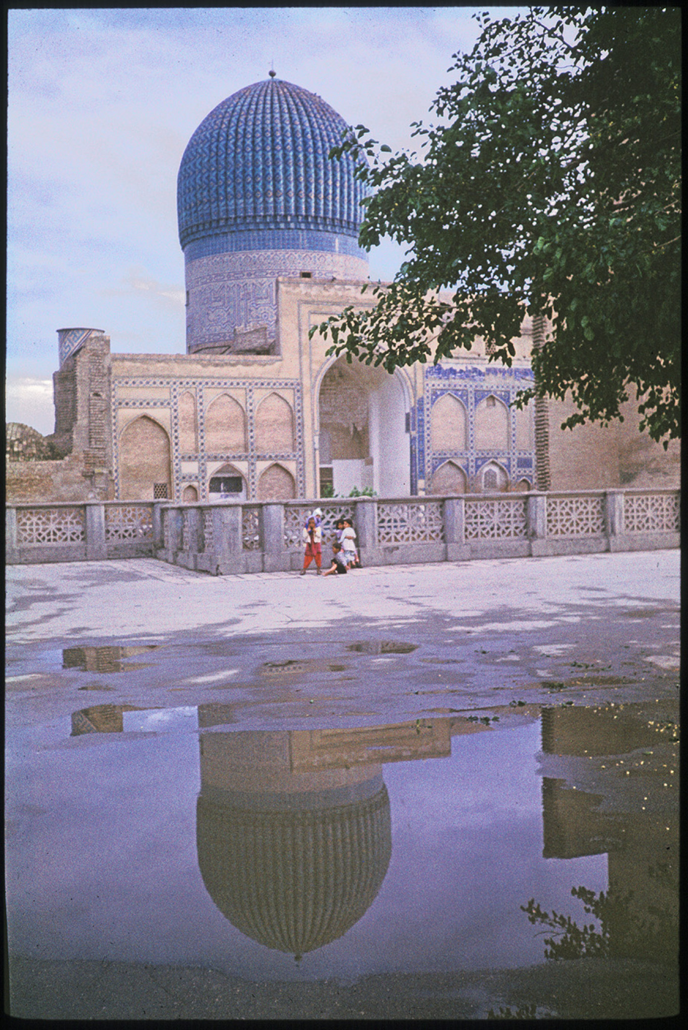 
					Gur Emir, Samarkand, west view after thunderstorm, May 1972.					 					WC Brumfield/Duke University Press				