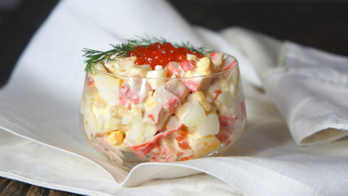 
					Crab salad					 					Pavel and Olga Syutkin				