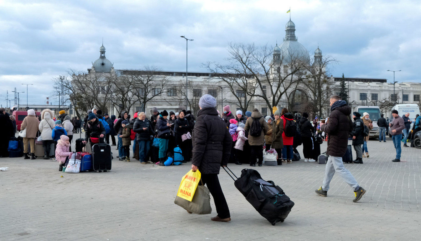 
					The UN estimates that 500,000 people have been displaced so far by Russia’s invasion of its neighbor Ukraine.					 					Francis Farrell / MT				