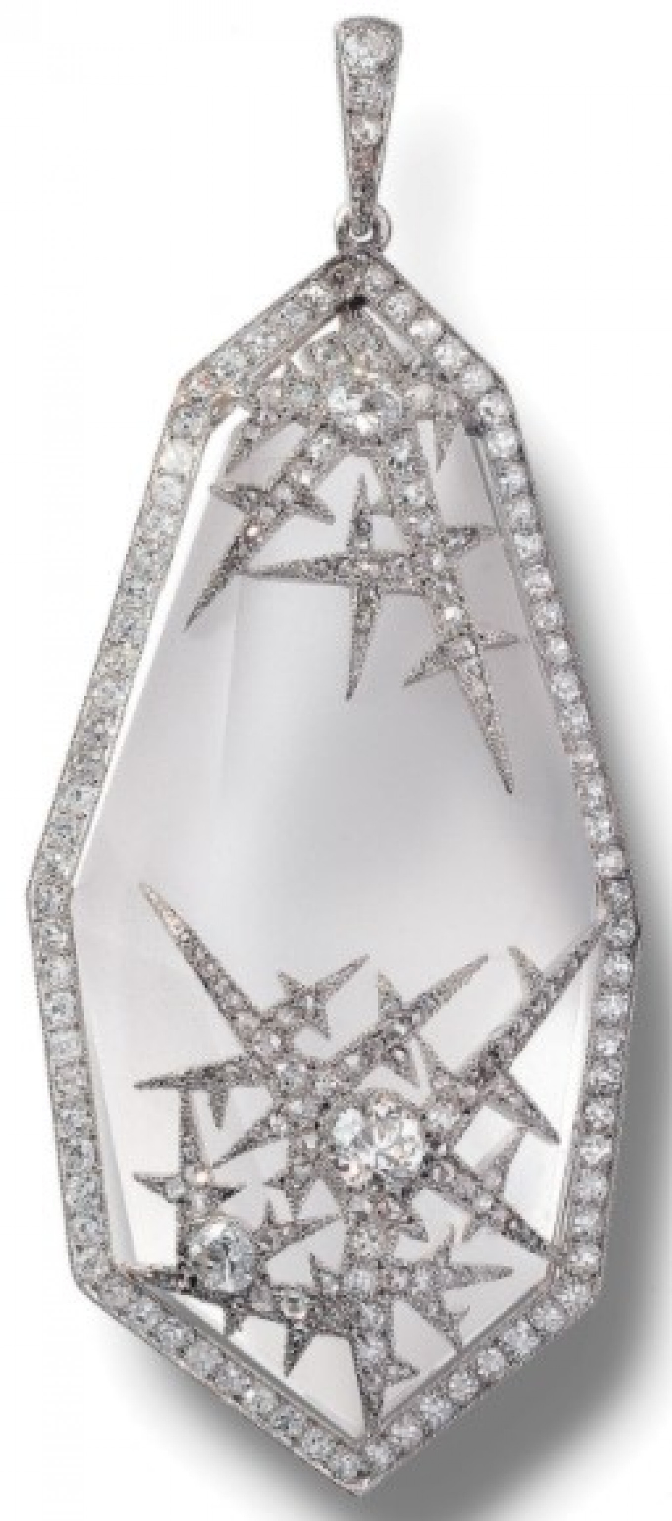 
					Ice crystal pendant, by workmaster Albert Holmström, designer Alma Pihl. 					 					Courtesy of the McFerrin Foundation, Houston				