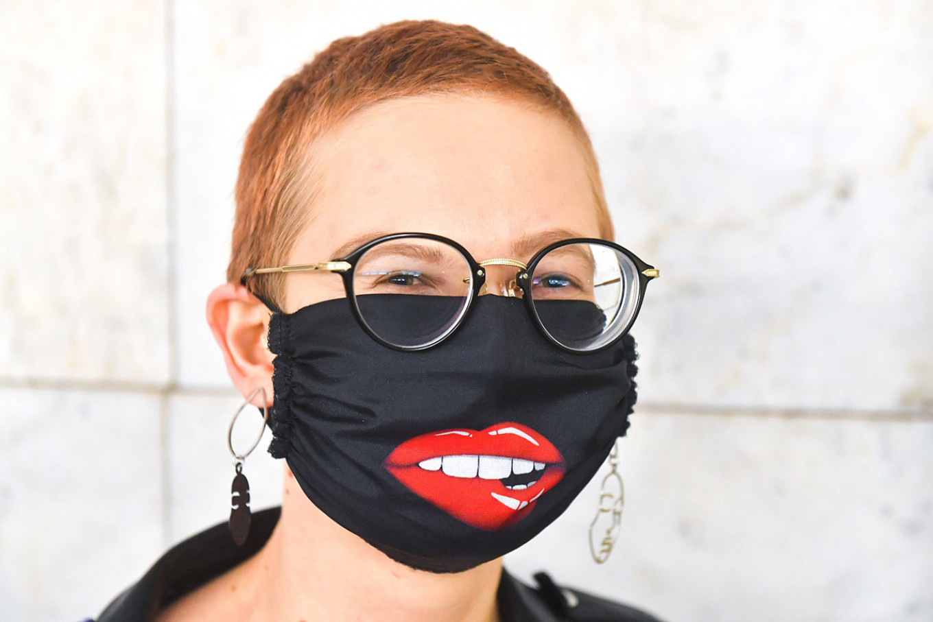 Moscow S Face Mask Fashions Embrace The Funny Weird And