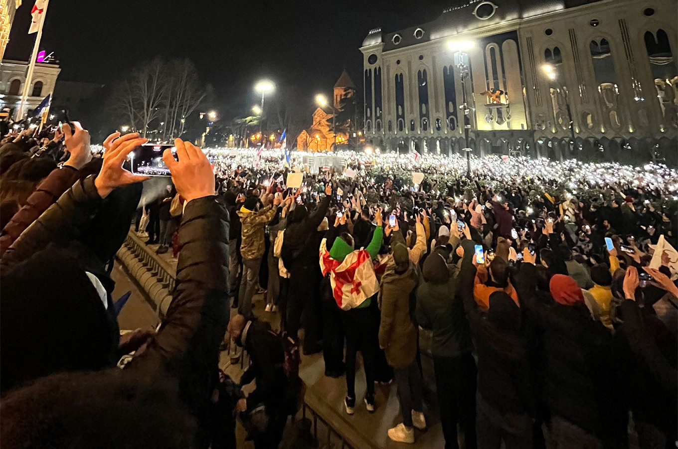 
					A protest against the "foreign influence" bill in Tbilisi in March 2023.					 					DerFuchs (CC BY-SA 4.0)				