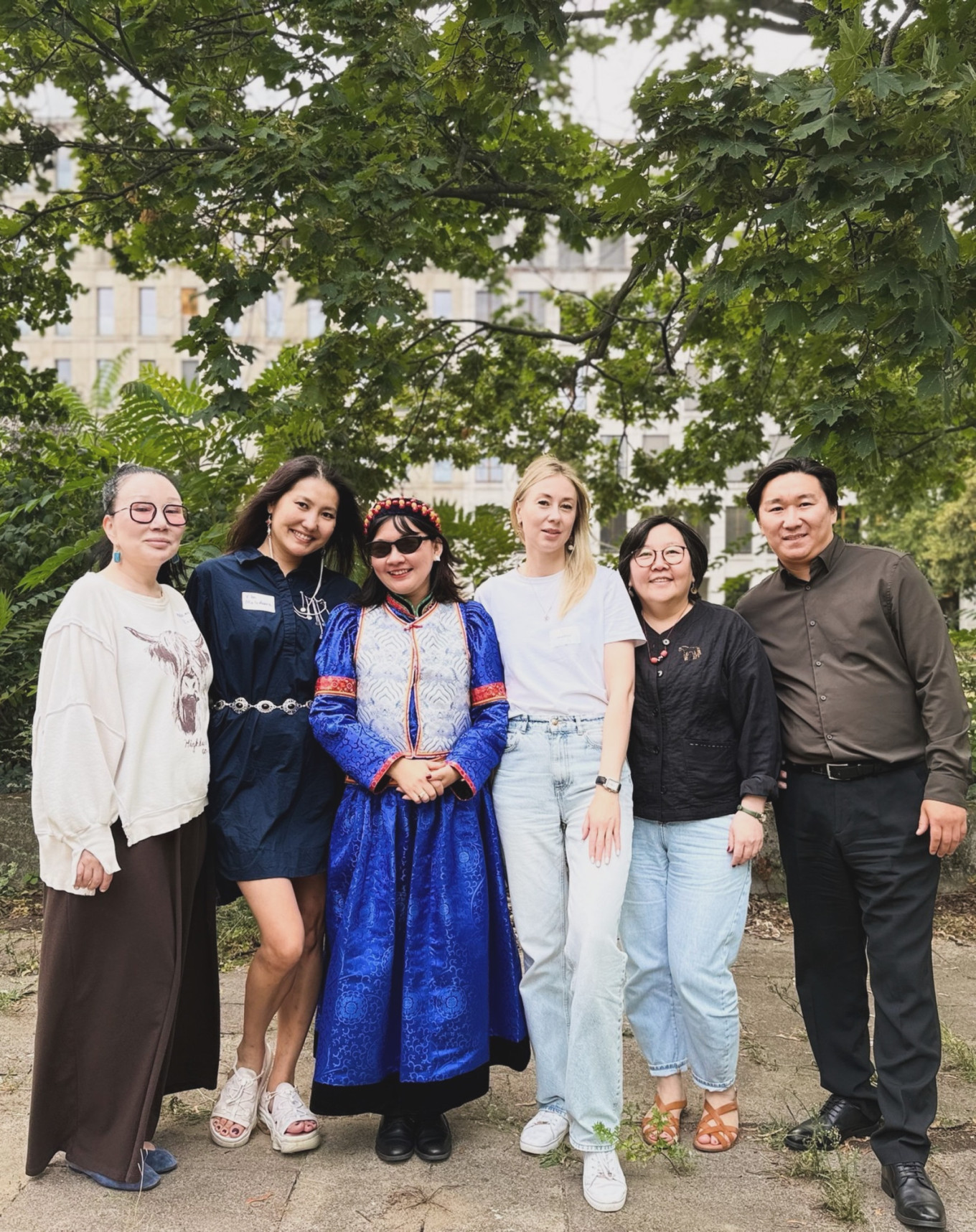 
					Activists and journalists from the republic of Buryatia, including Seseg Jigjitova and Batlay Matenov (second from right and right), at the Indigenous Vision conference.					 					_anna_zueva__ / Instagram				