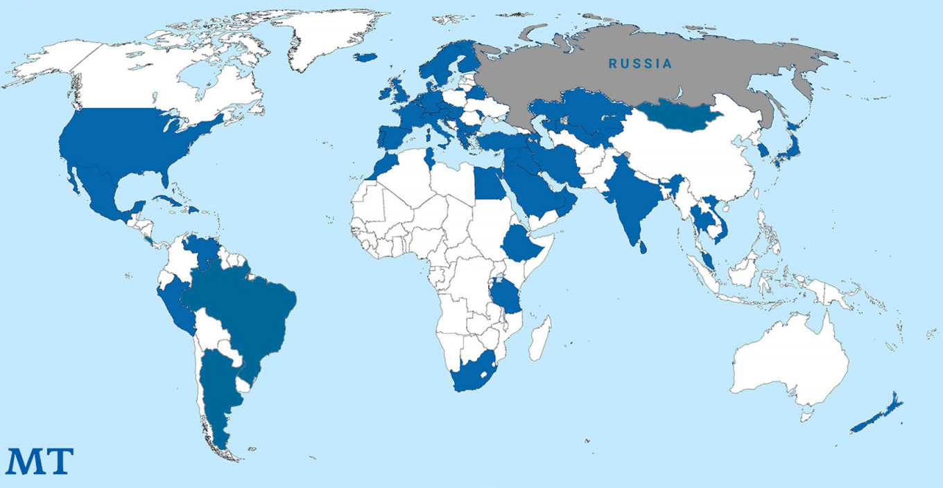 
					Countries that have resumed reciprocal travel with Russia.					 					MT				