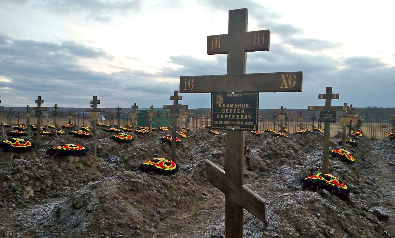 
					A Wagner cemetery near southern Russia's Krasnodar.					 					t.me/majdankrd				