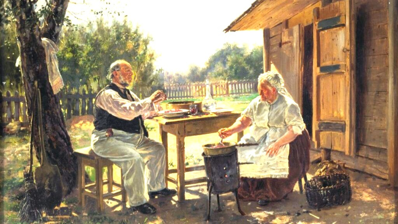 
					Jam Making by Vladimir Makovsky, 1876.					 					Wikimedia Commons				