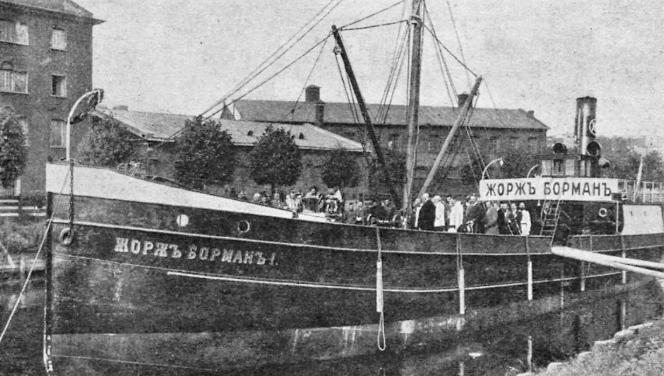 
					 The “chocolate steamer” “Georges Borman I” (1912).					 					Wikimedia Commons				