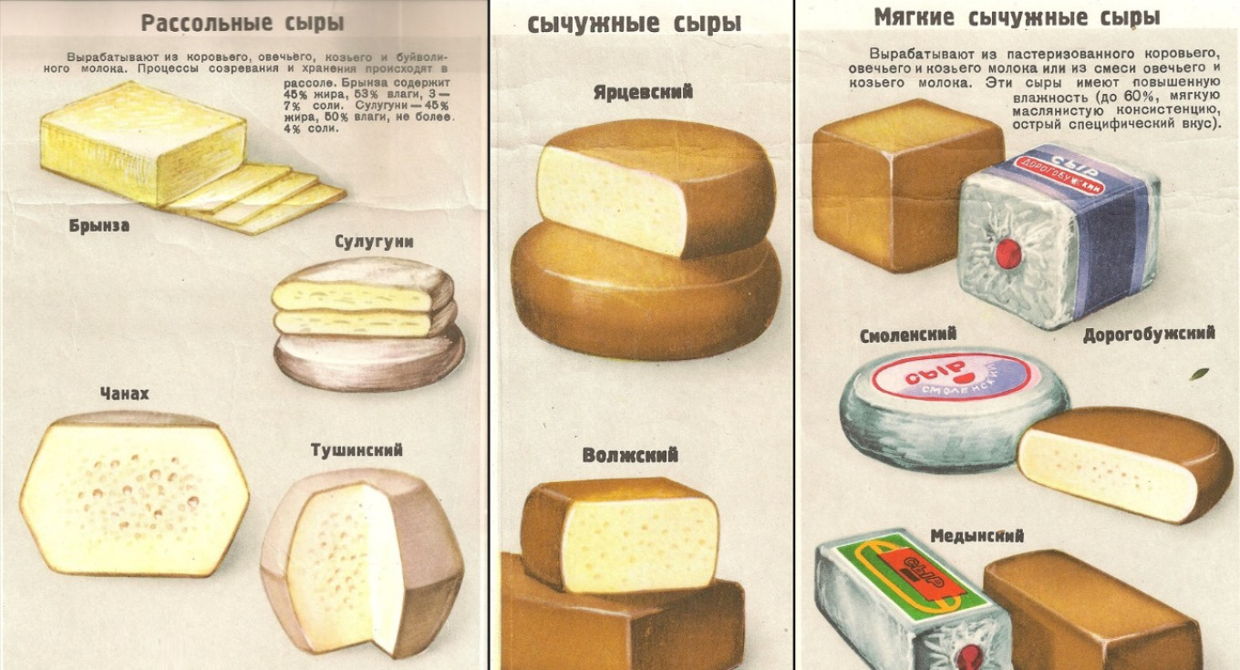 
					Soviet cheeses (advertising poster from the 1960s)					 					Olga and Pavel Syutkin				