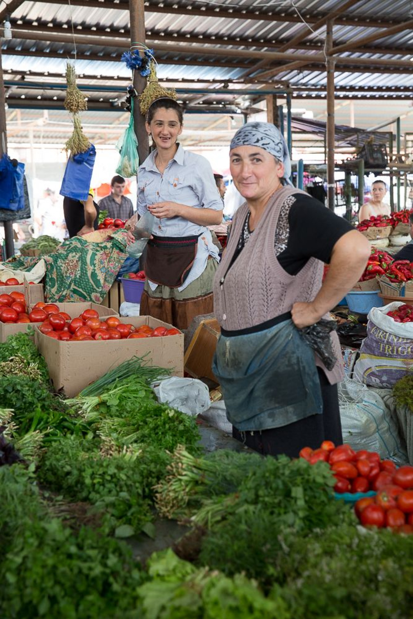 
					Herb sellers at Tbilisi market					 					Jennifer Eremeeva / MT				