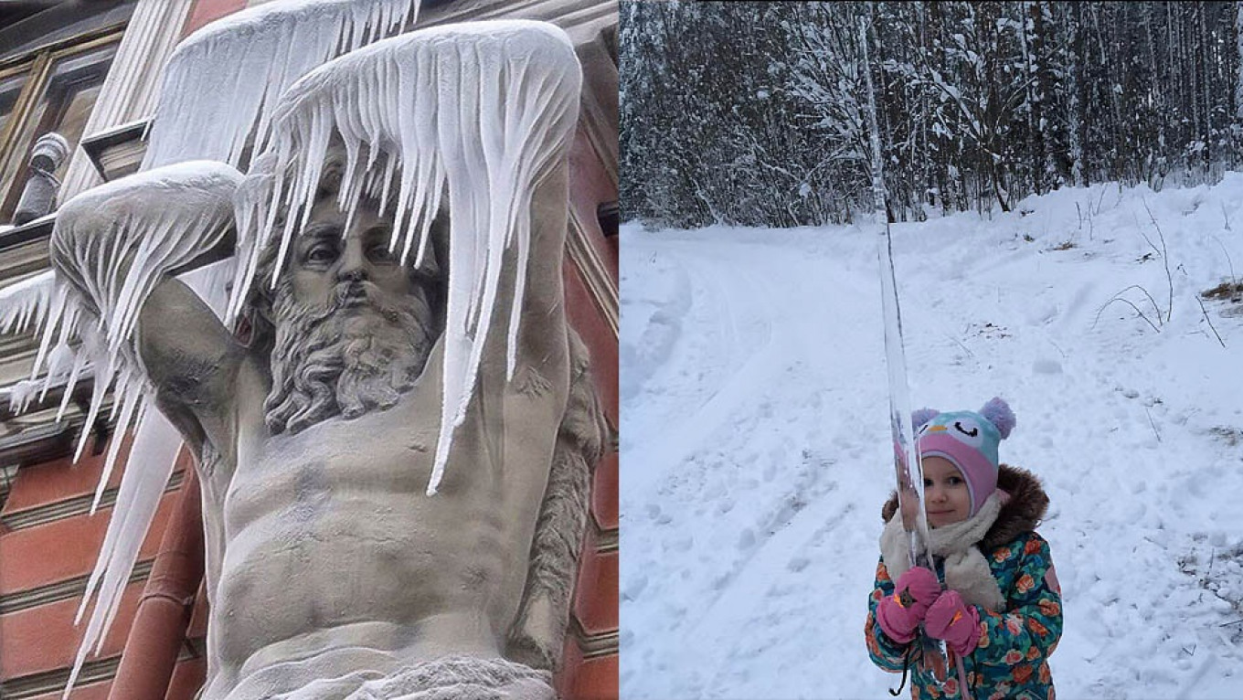 Giant Icicles Threaten And Dazzle Russia In Photos The Moscow Times