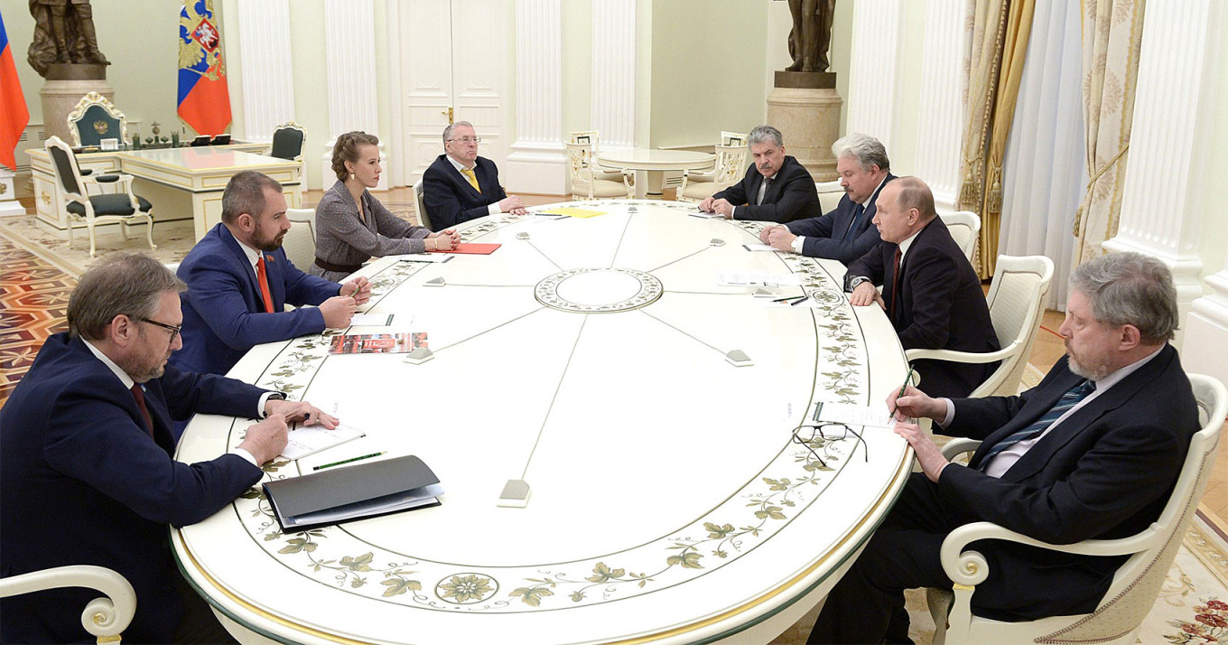 
					Vladimir Putin meets with candidates for the post of President of the Russian Federation in March 2018.					 					kremlin.ru				