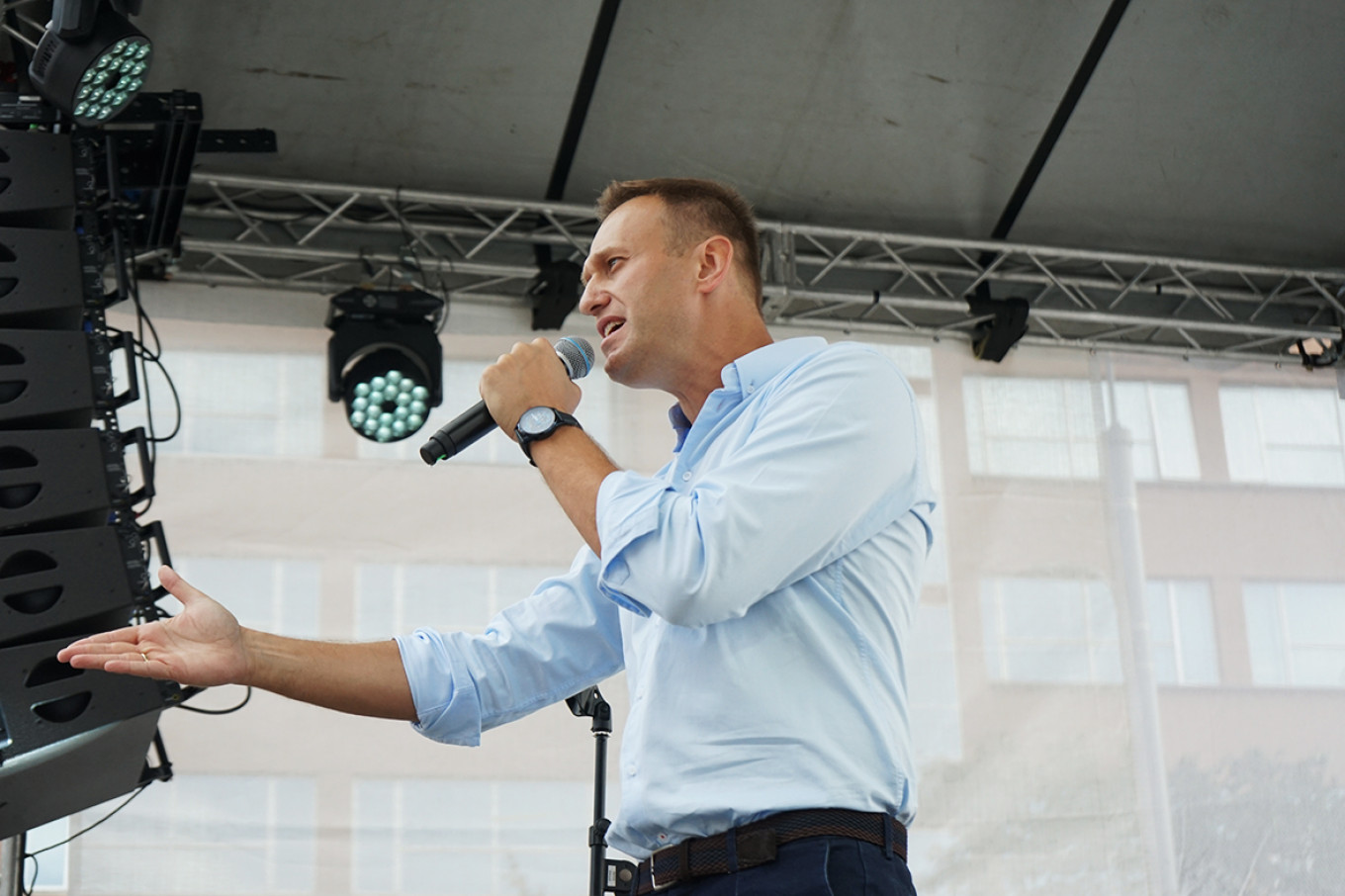 
					Opposition leader Alexei Navalny called for the demonstrations to continue next weekend.					 					Héloïse Bargain / MT				