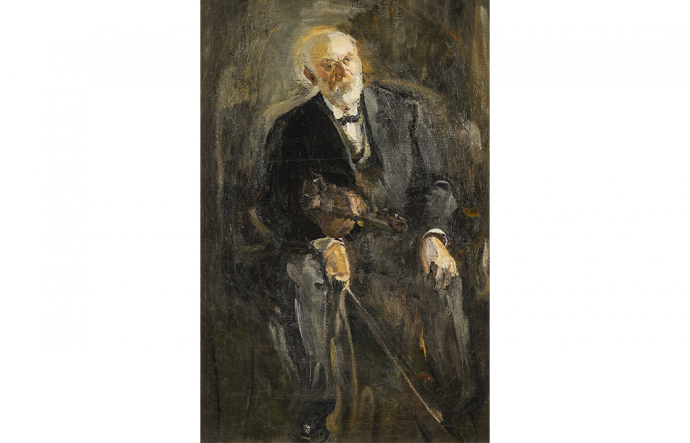 
								 				“Portrait of a Violinist,” depicting the artist’s father-in- law, Ivan Grzhimali / Museum of Russian Impressionism			