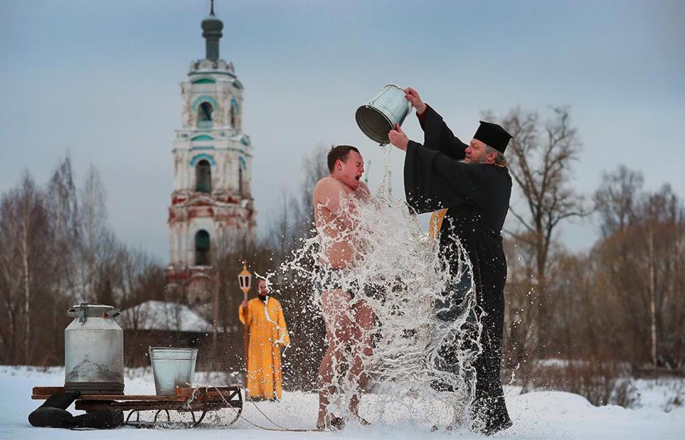 Russians Plunge Into Icy Water to Mark Epiphany