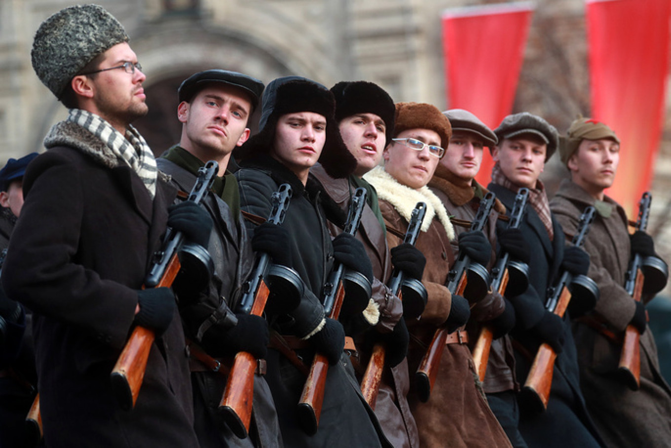 
					Rehearsal for the Nov. 7 parade on Red Square.					 					Sergei Fadeyichev / TASS				