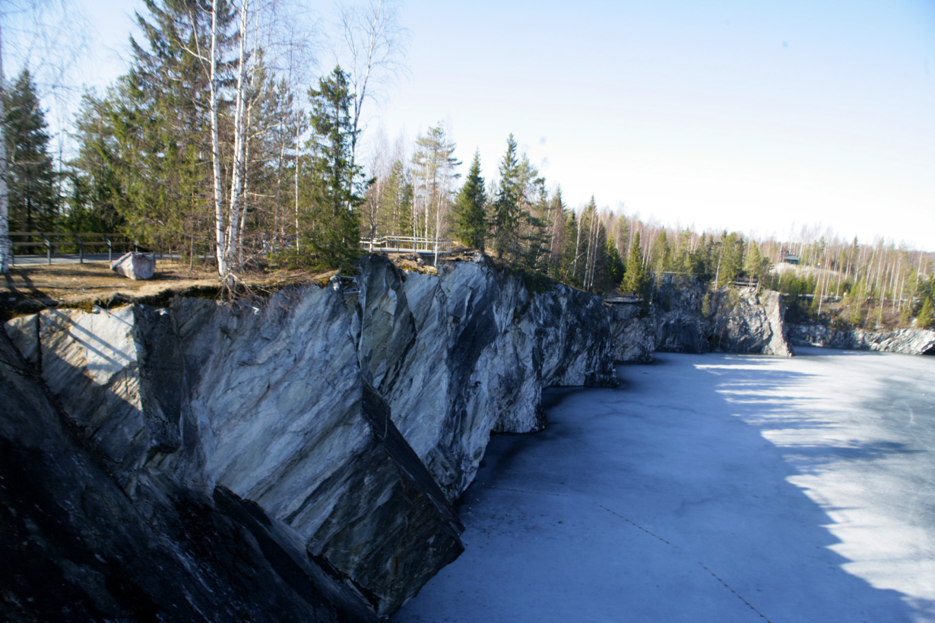 
					The former marble quarry at the Ruskeala Mountain Park near Russia's border with Finland.					 					TASS				