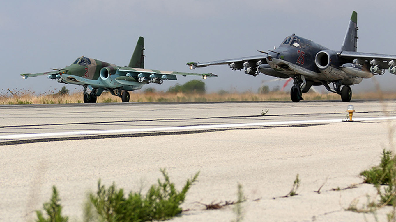 
					Russian aircraft at Khmeimim Air Base.					 					Russian Defense Ministry				