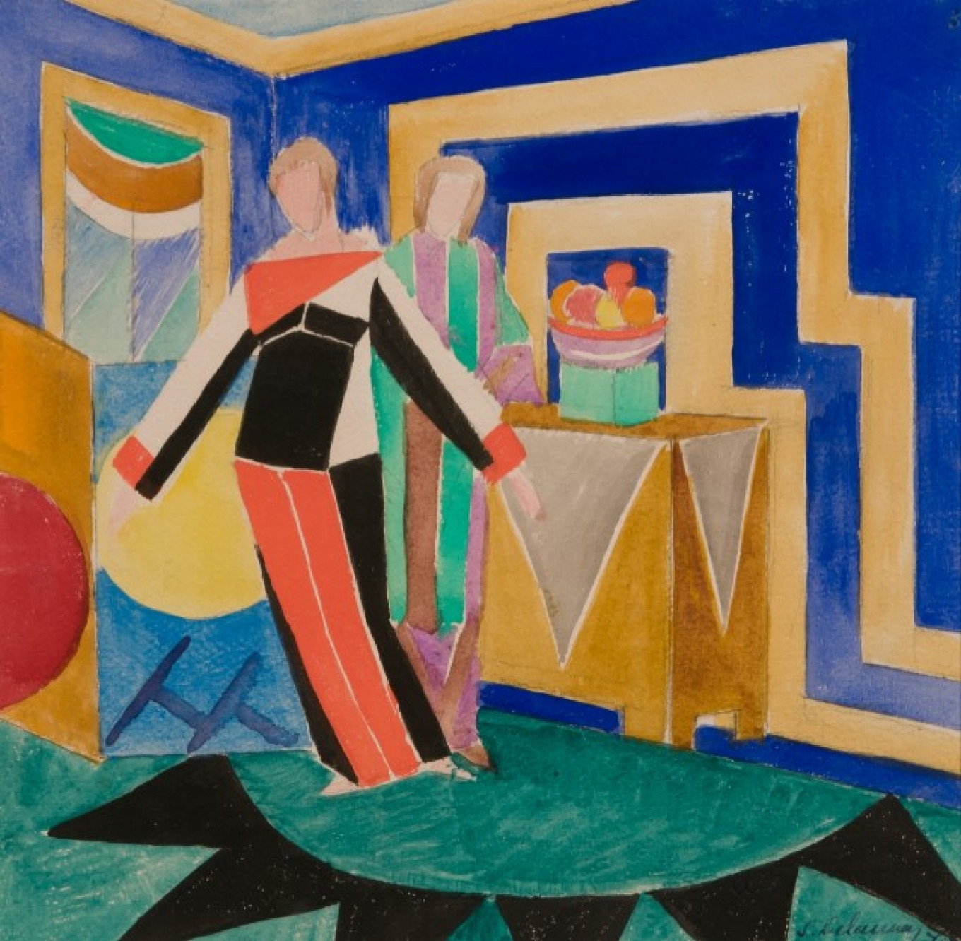 
					"Wanita di Pedalaman" oleh Sonia Delaunay, 1923 Koleksi Vladimir Tsarenkov