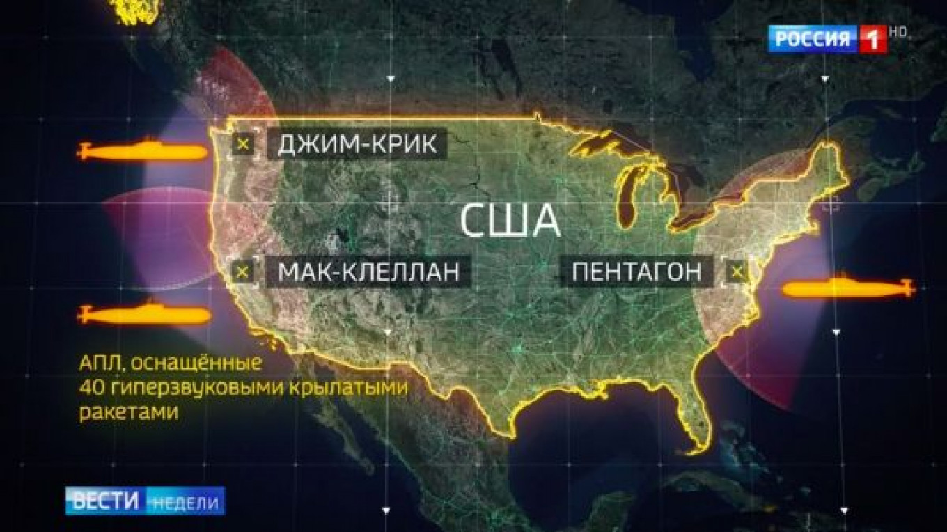 Russian State Tv Shows Map Of Potential Us Nuclear Targets Map Poin   Fdgsdkrjhgseurbgpaierng 