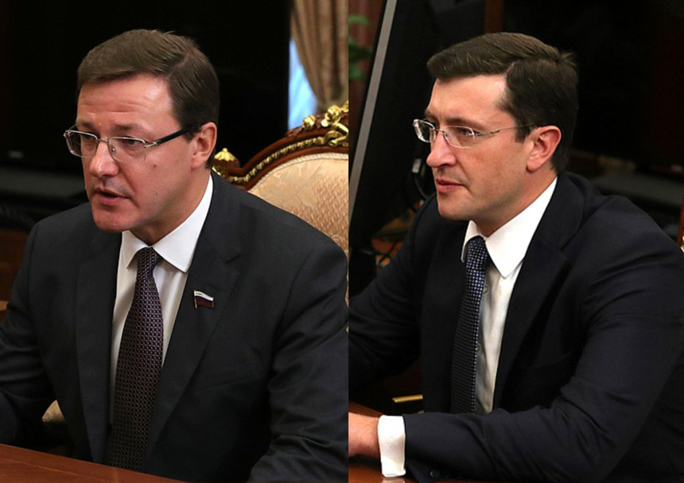 The new governors of Samara and Nizhny Novgorod, Dmitry Azarov and Gleb Nikitin, have an uncanny resemblance Kremlin Press Service
