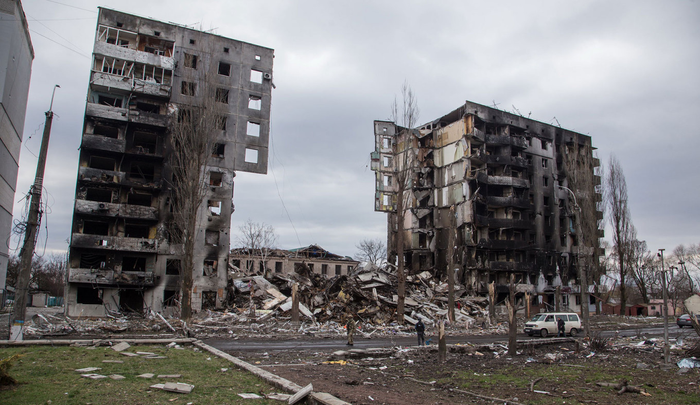 
					Houses destroyed by an air strike in Borodyanka, Kiev region.					 					Oleksandr Ratushniak / UNDP Ukraine (CC BY-ND 2.0)				