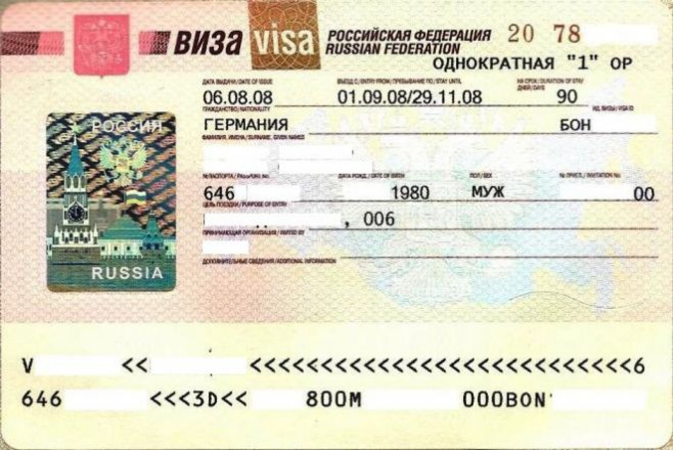 russian travel visa