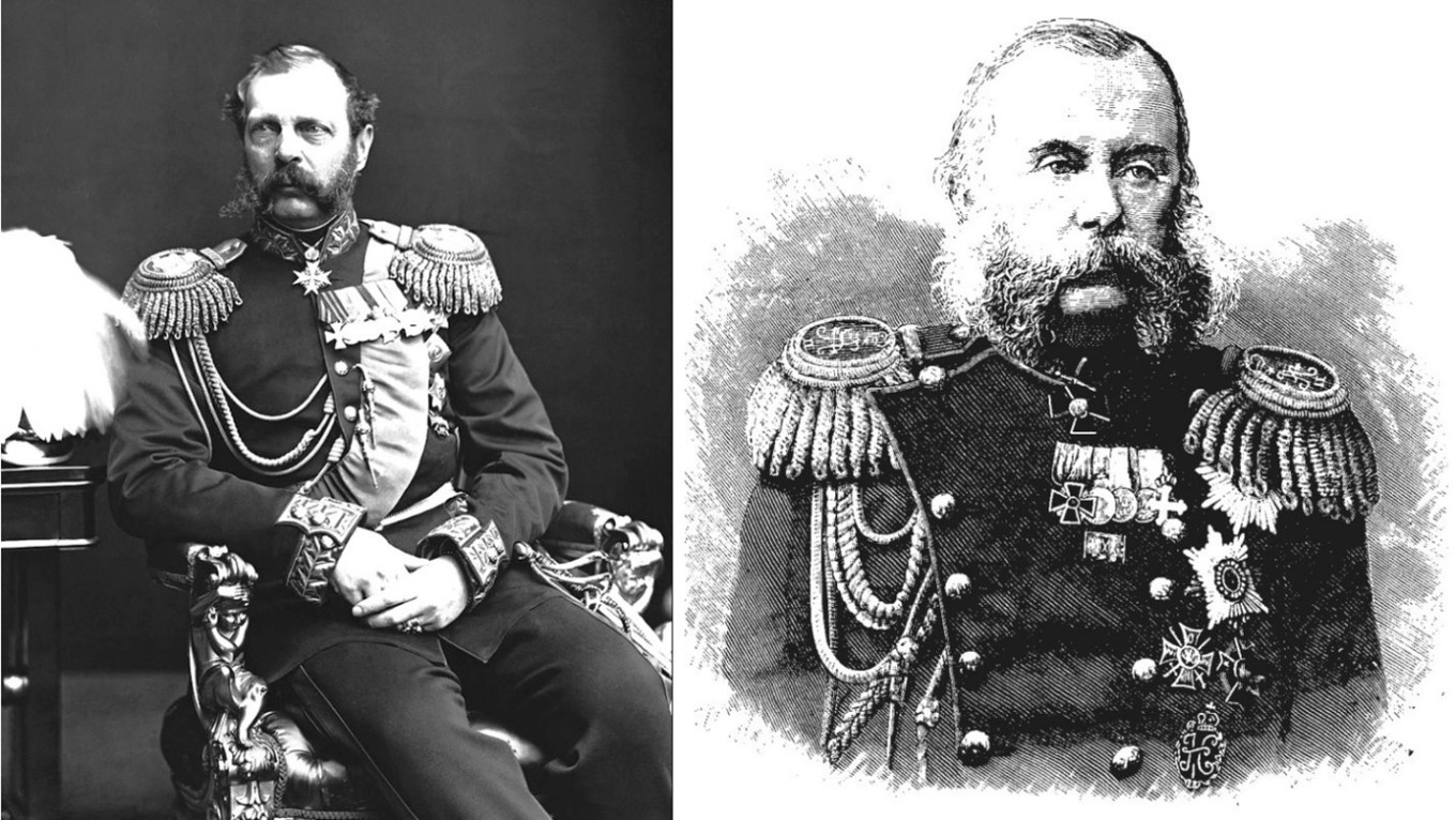 
					Emperor Alexander II and Count Eduard Baranov					 					Wikicommons				