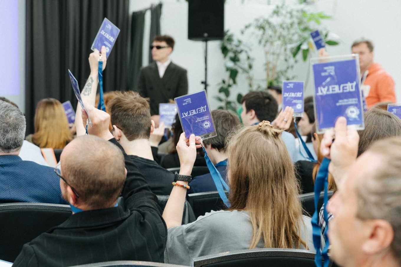 
					The Peaceful Russia founding event.					 					yashin_russia / Telegram				