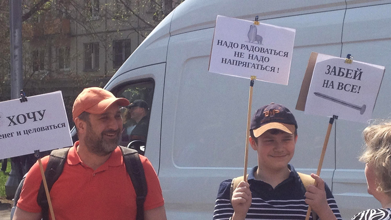 Demonstrasi di Moskow adalah urusan keluarga.  Anastasia Manuelova / MT