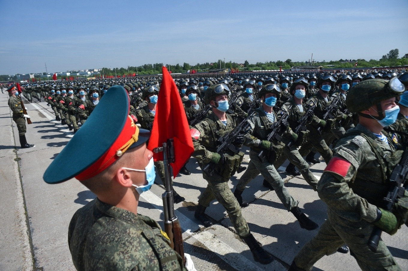 One cadet told The Moscow Times that, by going through with the parade, “we can prove to other countries that we have the strongest and most mobilized army in the world.” Defense Ministry