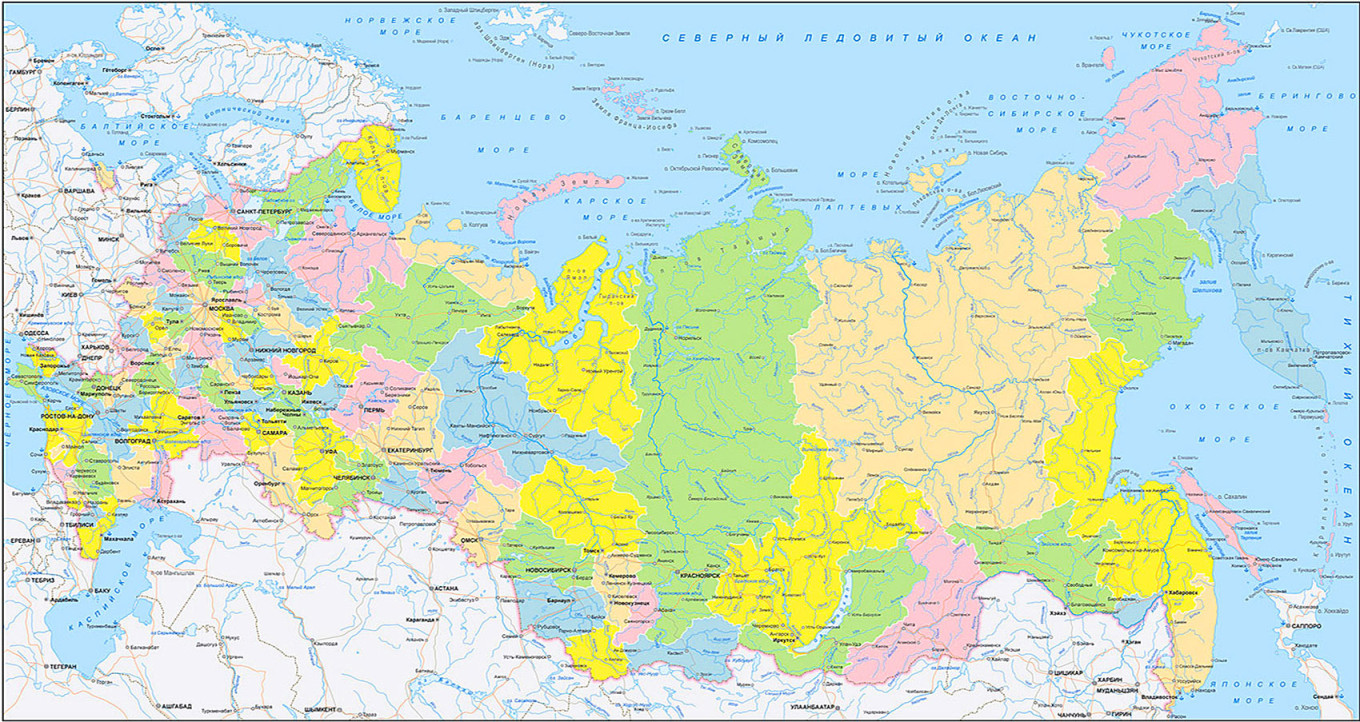 map of russia