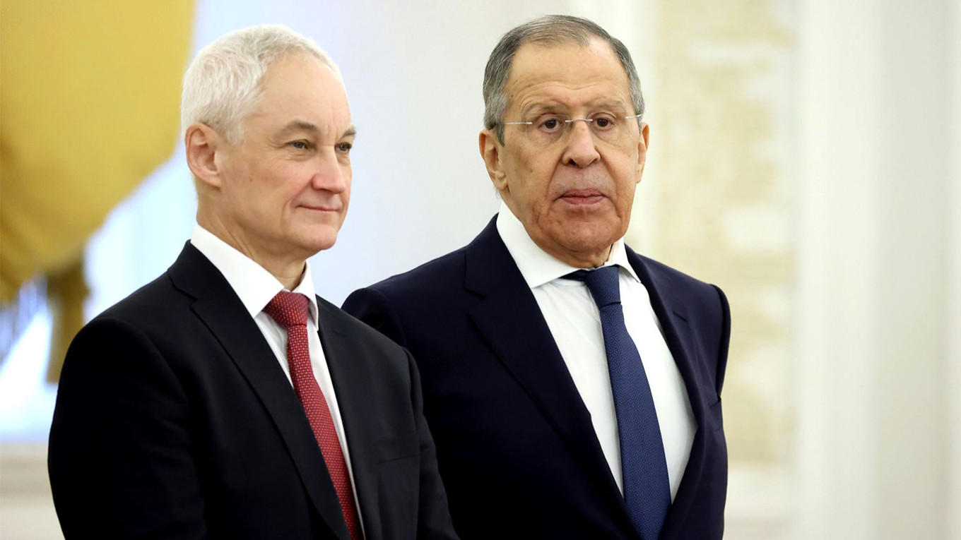 
					Andrei Belousov and Russian Foreign Minister Sergei Lavrov.					 					Sergei Karpukhin, TASS / kremlin.ru				