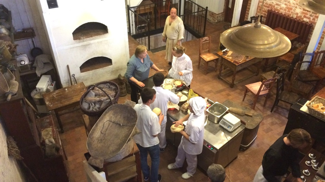 
					 Baking kalaches for sale was not an easy job. We needed many hands.					 					Olga and Pavel Syutkin				