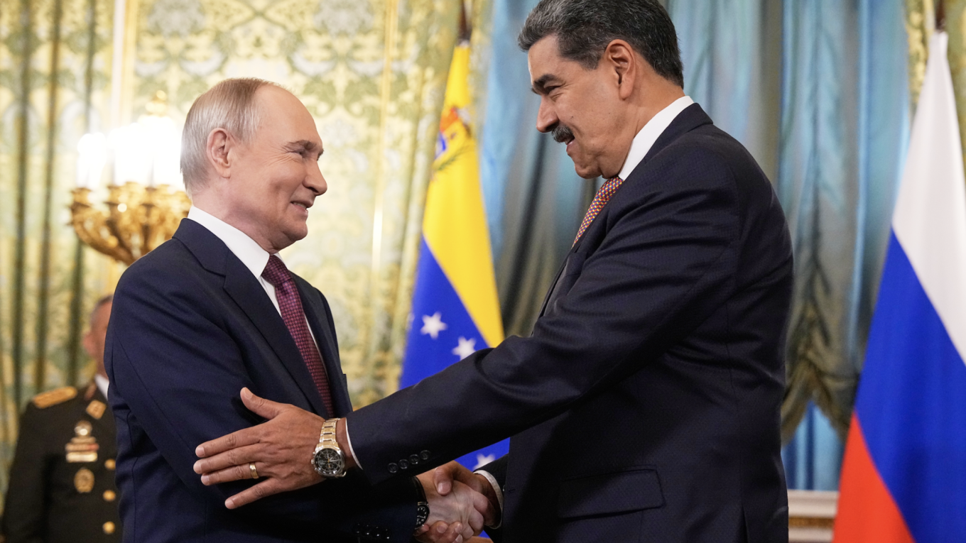 
					Putin at a meeting with Venezuelan President Nicolás Maduro in the Kremlin.					 					AP/TASS				