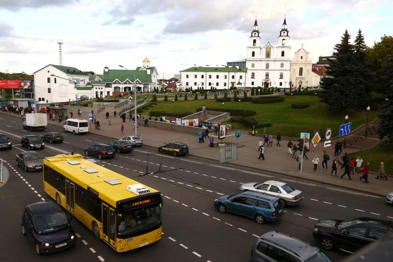 
					General view shows the Orthodox Cathedral in Minsk, Belarus.					 					Vasily Fedosenko / Reuters				