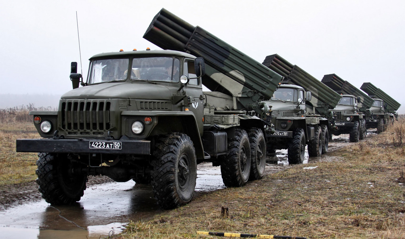 
					Russian BM-21 Grad missile launchers					 					Vitaly V. Kuzmin (CC BY-SA 4.0)				