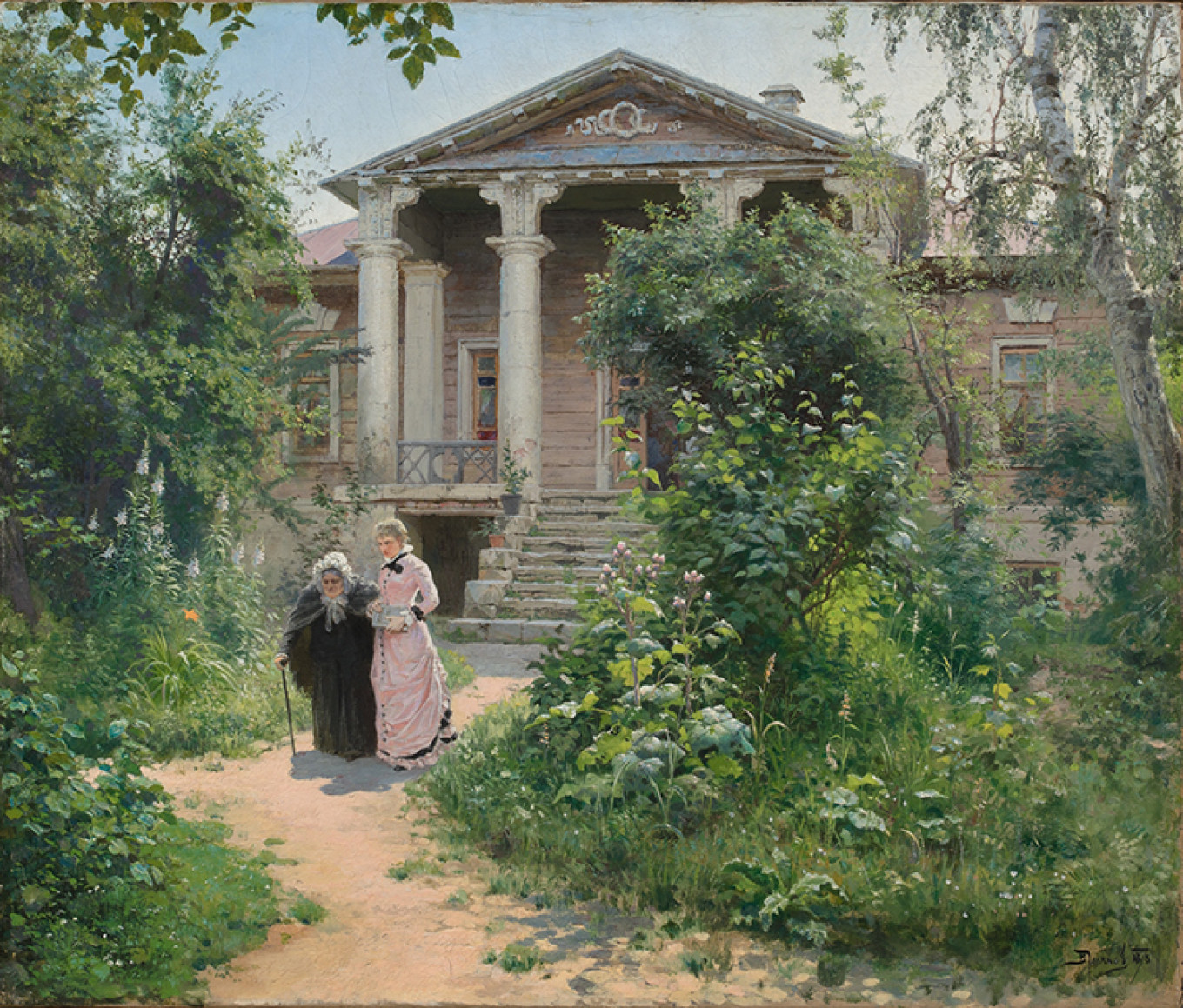 
					"Grandmother's Garden," 1878					 					Courtesy of the State Tretyakov Gallery				
