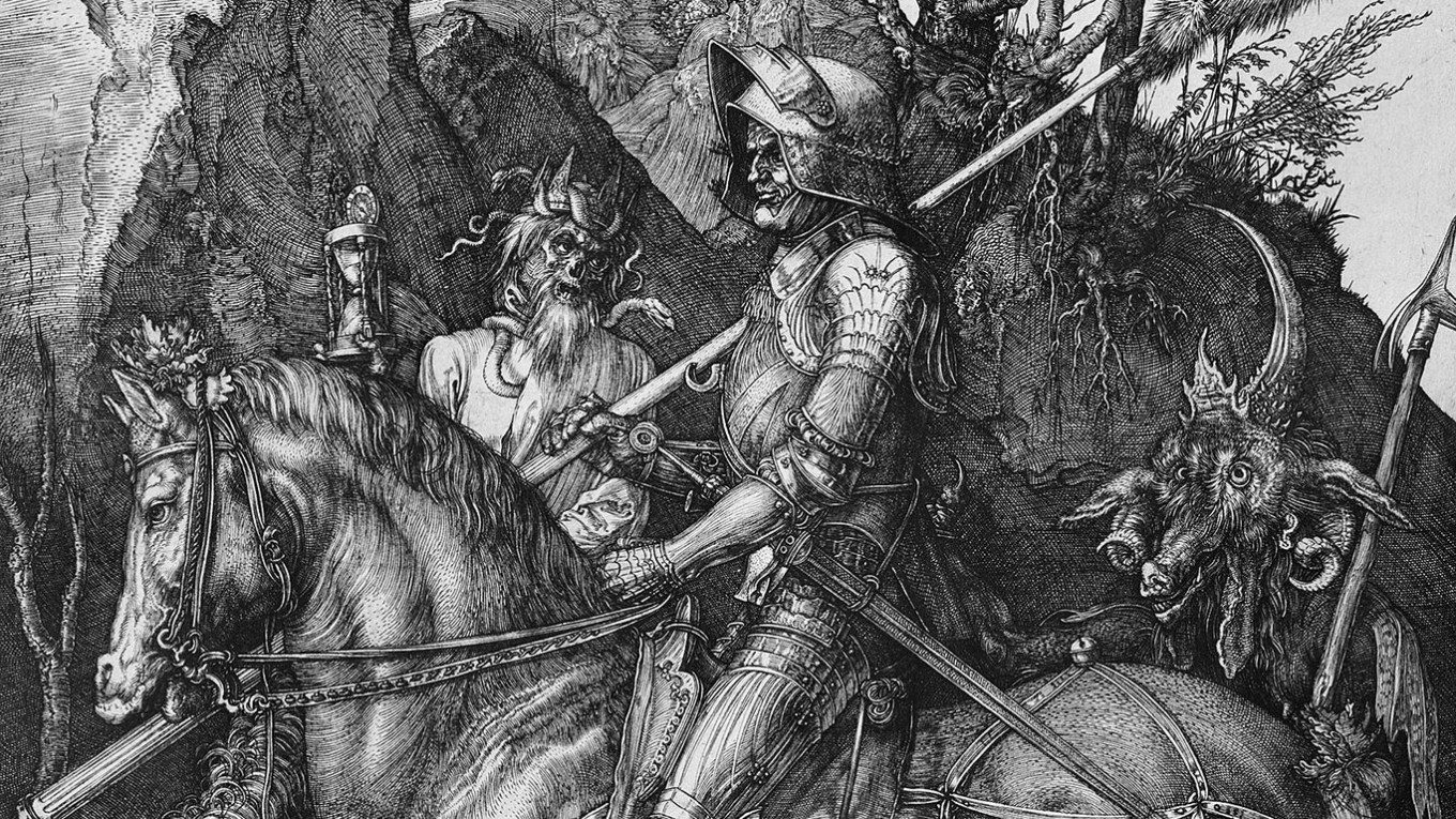 Albrecht Dürer, “The Knight, Death and the Devil."Metropolitan Art Museum